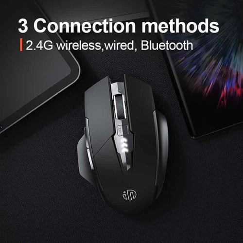 Inphic A1 2.4G and Bluetooth Computer Mouse Black