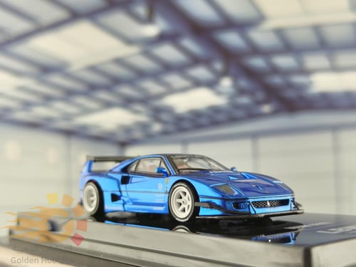 Ferrari F40 LBWK Chrome Blue 1:64 Inno Models IN64...