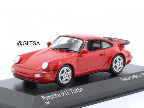 Porsche 911 (964) Turbo 1990 Red 1:43 Minichamps 9...