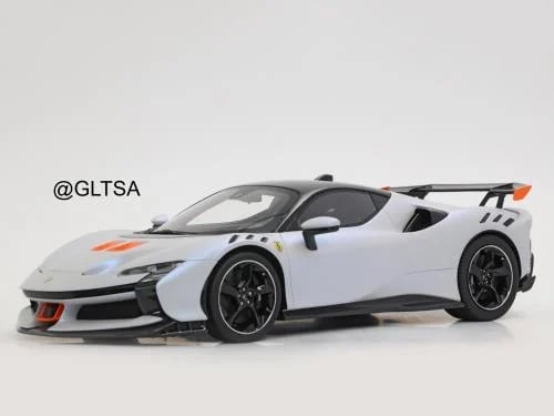 Ferrari SF90 XX Stradale Onda Marina (Sea Wave White) with Black Roof 1:18 BBR P18237OMST1 LIMITED 20 PCS