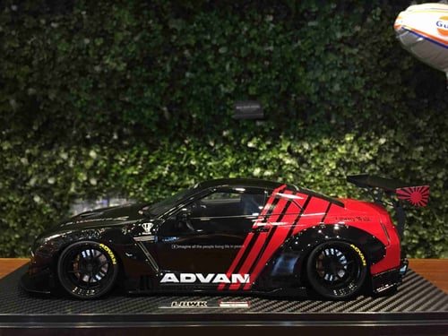 Nissan GT-R R35 type 2 Black / Red 1:18 LB-WORKS I...