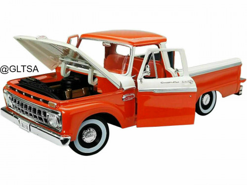 Ford F-100 1965 Pickup Orange White 1:18 SunStar S...