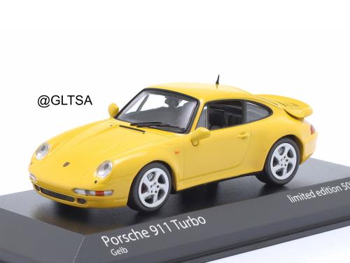 Porsche 911 (993) Turbo 1995 Yellow 1:43 Minichamp...
