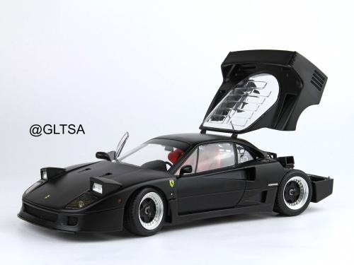 Ferrari F40 Matt Black Snow Tires and Red Seats BB...