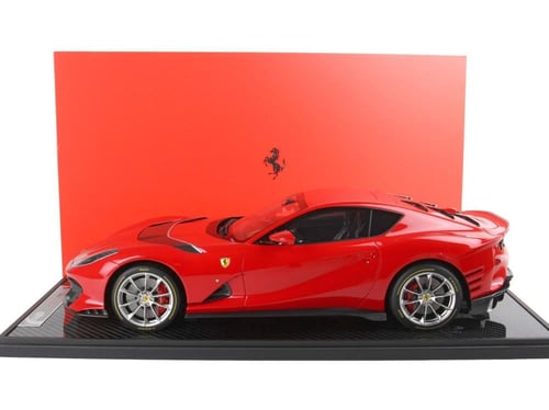 Ferrari 812 Competizione Silver Details Rosso Cors...