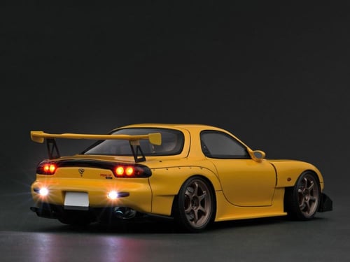 INITIAL D Mazda RX-7 (FD3S) Yellow with LED light...