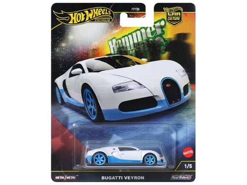 Bugatti Veyron Hammer Drop White / Light Blue 1:64...