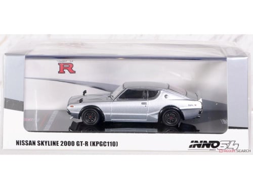 Nissan Skyline 2000 GT-R (KPGC110) Silver 1:64 Inn...