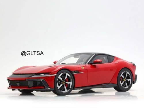 PRE-ORDER (2 Weeks) Ferrari 12Cilindri Panoramic Roof, Rosso Corsa, Leather Color Interior 1:18 BBR P18254B1 LIMITED 24 PCS