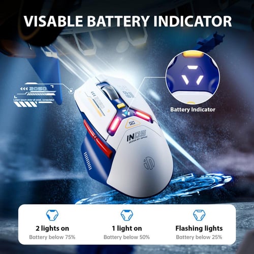 Inphic IN9 Wired and Wireless Gmaing Mouse Blue