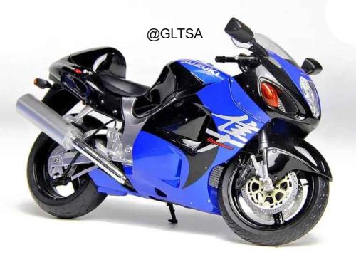 Suzuki GSX 1300R Hayabusa Blue Black 1:12 LCD Mode...