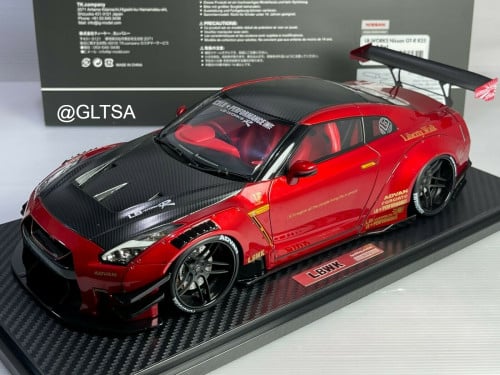 RARE Nissan GT-R R35 Type 2 Red 1:18 LB-WORKS Igni...