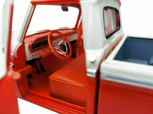 Ford F-100 1965 Pickup Orange White 1:18 SunStar S...