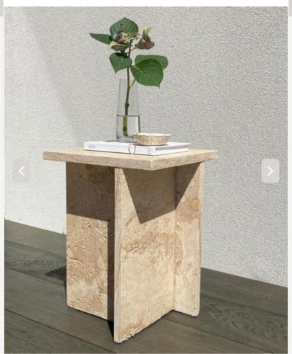 طاولة خدمة من حجر ترافنتينو