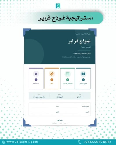 استراتيجية نموذج فراير | دليل عملي متكامل وجاهز لل...
