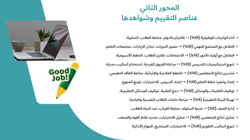 ورشة عمل شواهد الأداء الوظيفي