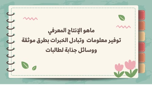 انتاج معرفي مادة الرياضيات للصف الثالث الابتدائي
