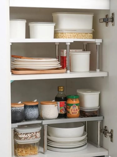 رف تخزين خزانة المطبخ القابل للتعديل