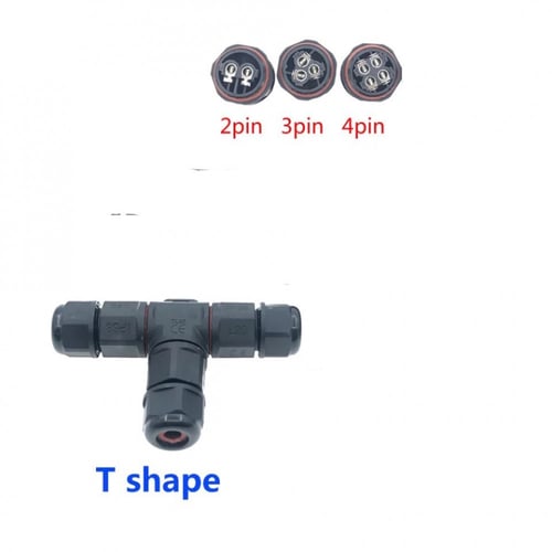 تحويلة طرفية شكل T تي 2 - 3 نقاط توصيل مقاوم للماء...
