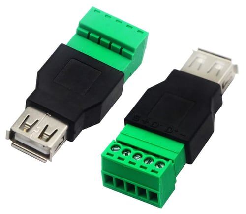 زوج موصل USB 2.0 طرف لولبي 5 سنون (ذكر وأنثى) للاخ...