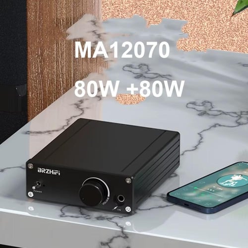 مضخم صوت ستيريو رقمي BRZHIFI MA12070، 2*80 واط