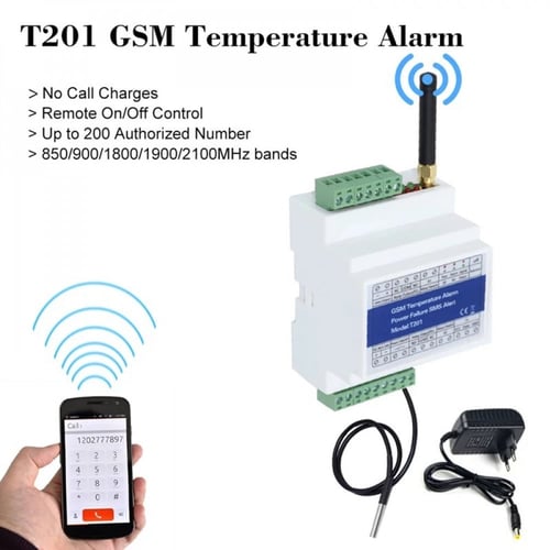جهاز مراقبة الحرارة والكهرباء عن بعد (GSM) للمزارع...
