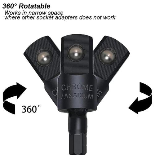 طقم وصلة مثقاب زاوية قائمة 4 قطع و رؤوس محول مقبس...