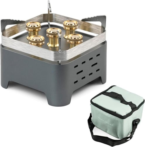 موقد غاز 5 شعلات محمول للتخييم والكشتات والرحلات