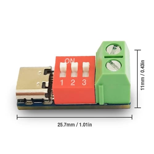 وحدة تحفيز Type-C PD QC - جهد قابل للتعديل 5 ~ 20V