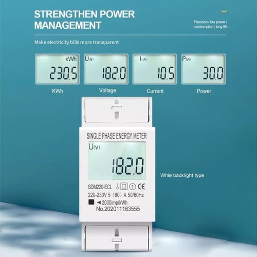 عداد 80 امبير AC230/60Hz يقيس استهلاك الطاقة بالكي...