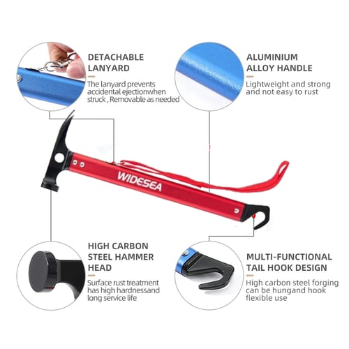 مطرقة التخييم من الستلس استيل الكربوني المضاد للصد...