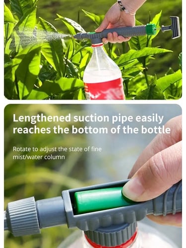 مضخة و رشاش (بخاخ) يدوي برأس قابل للتعديل تركيبها...