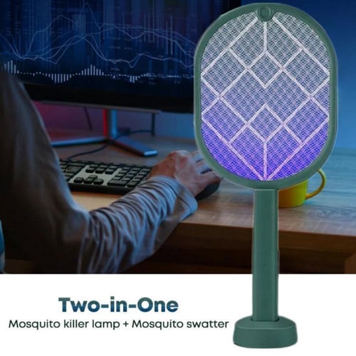 Electric mosquito swatter household two-in-one ele...