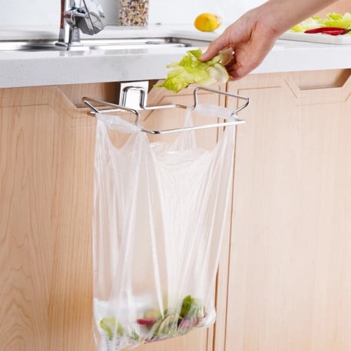 Kitchen Trash Rack Cabinet Door Garbage Bags Holde...