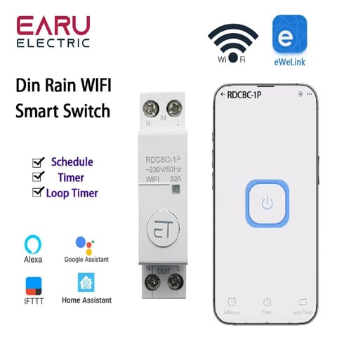 قاطع كهربائي 63 امبير AC230/60Hz ذكي يعمل بالواي ف...