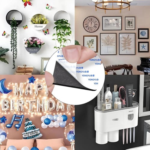 وسادة نانو جل لاصقة قوية وجهين (مربع 60x60 مم) | ق...