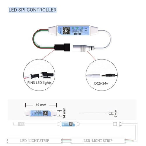 وحدة تحكم SP621E بشرائط LED الذكية (Addressable) ع...