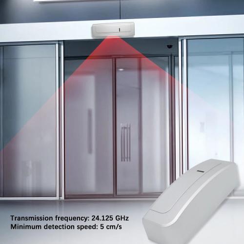 24GHz Wide Microwave Motion Sensor Automatic Door Opener SS-24G01 Silver