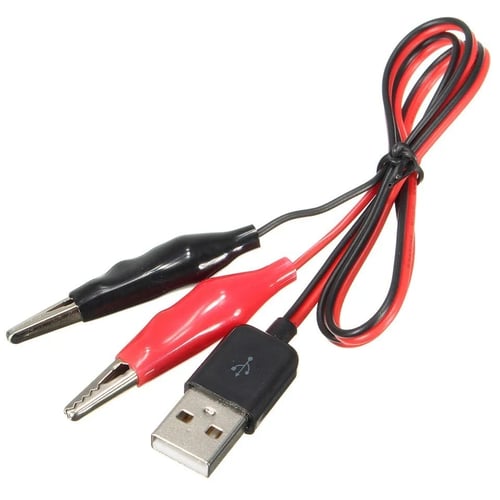 مسبار اختبار كهربائي بمشبك تمساح إلى USB 58 سم