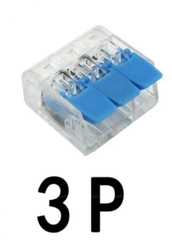 5 قطع موصل اسلاك سريع وسهل التوصيل بالضغط لون ازرق...