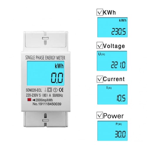عداد 80 امبير AC230/60Hz يقيس استهلاك الطاقة بالكي...