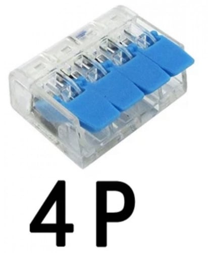 5 قطع موصل اسلاك سريع وسهل التوصيل بالضغط لون ازرق...