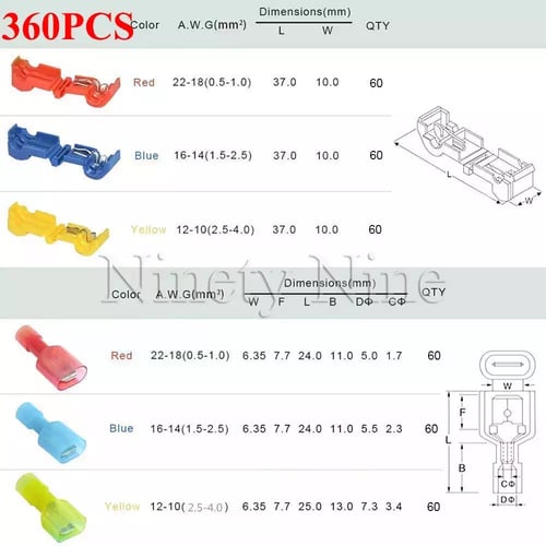 (360 قطعة) موصل اسلاك متعدد التوصيل اطراف مدمج متع...
