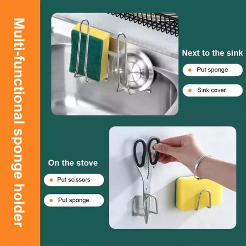 رف تجفيف الصابون ذاتي اللصق طويل من الفولاذ المقاو...