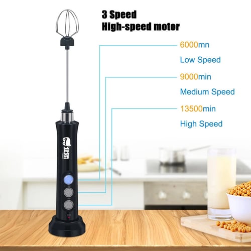 خلاط رغوة الحليب محمول مع شاحن USB فولاذ مقاوم للص...