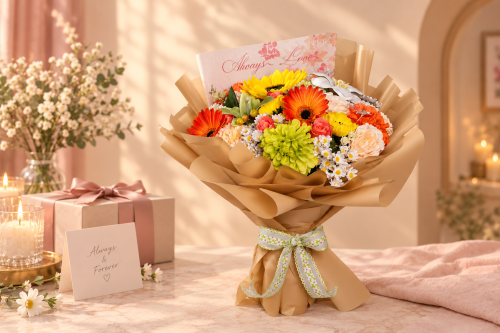 باقة زهور "دفء المشاعر (Always Love)