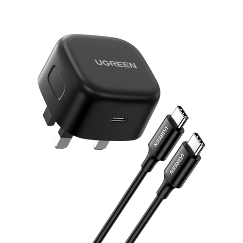شاحن جداري يوجرين بمنفذ USB-C بقوة 25 واط مع سلك U...