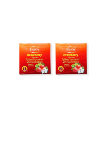 واقي ذكري ( ENJOY ) عدد 2 قطعة ( Strawberry )
