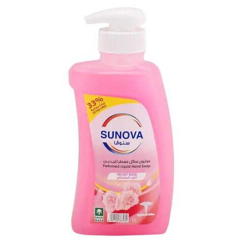 سنوفا صابون سائل معطر لليدين برائحة الورد المخملي...