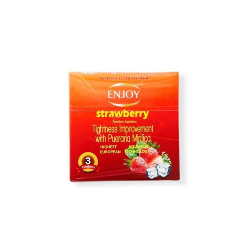 انجوي واقي ذكري 3قطع (فراولة)